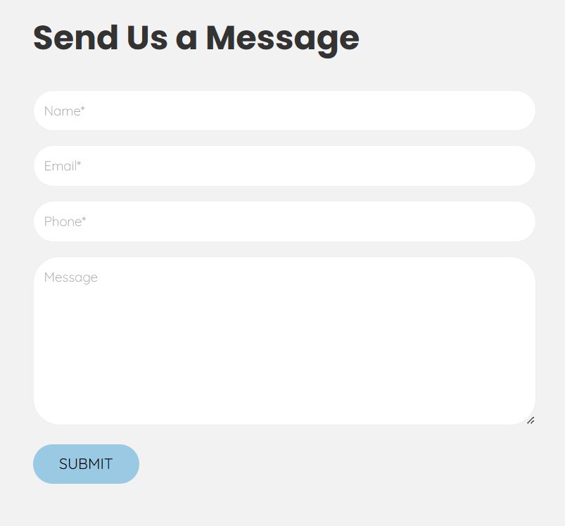 A contact form with three different fields for sending messages.