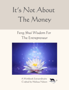 A book cover titled 'It's Not About The Money' with a glowing lotus flower image.